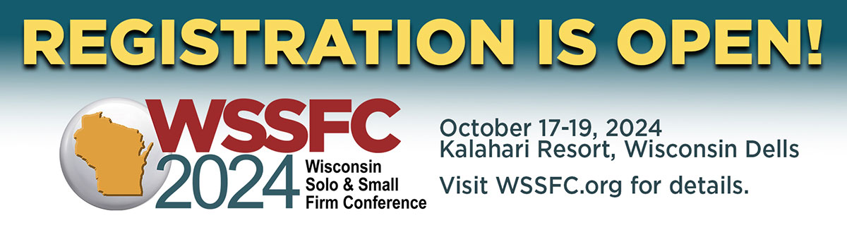 2024 Wisconsin Solo and Small Firm Conference banner