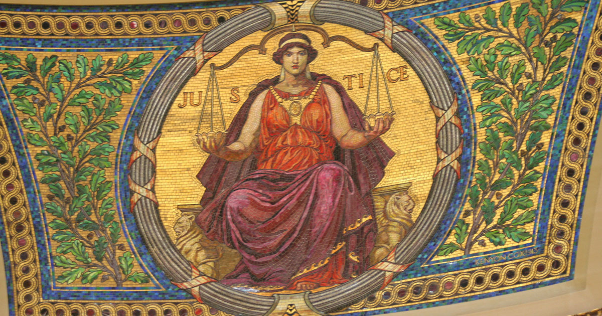 Mural of Justice in the Wisconsin State Capitol rotunda