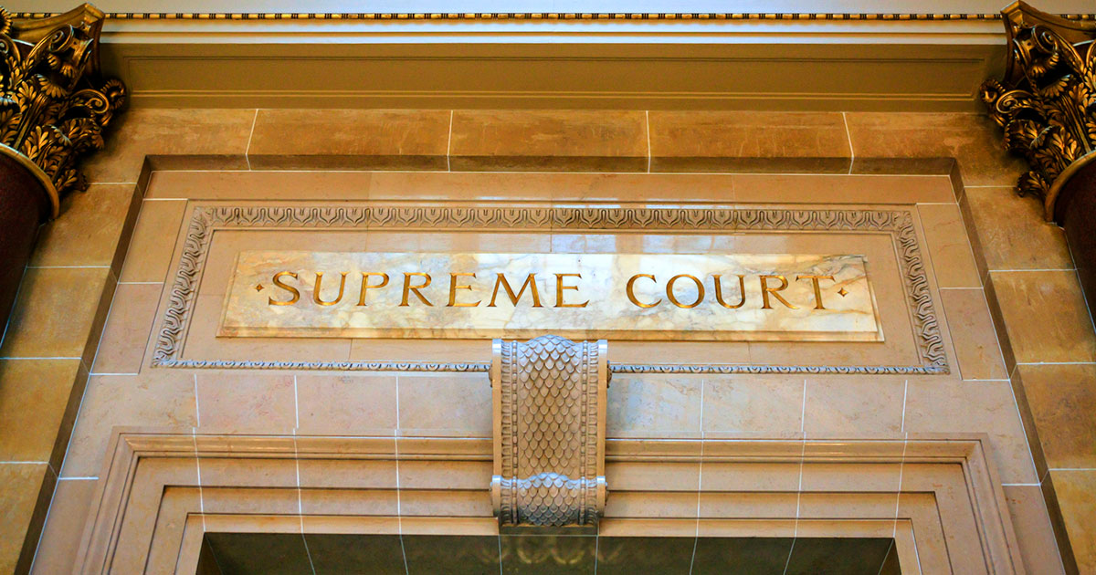 Wisconsin Supreme Court sign in State Capitol building