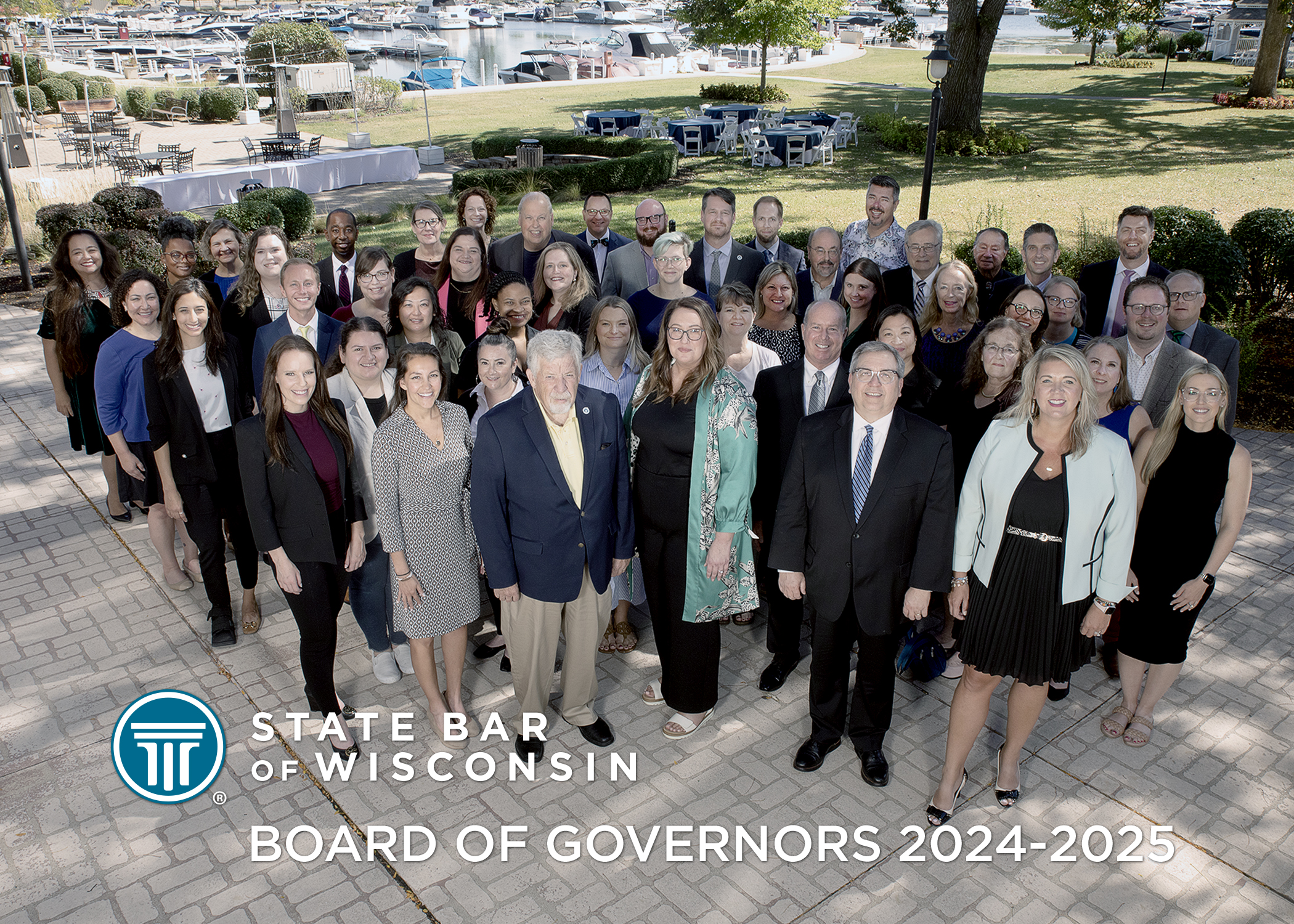 Board of Governors 2024-2025 - a large group of people smiling at the camera in an outdoor setting